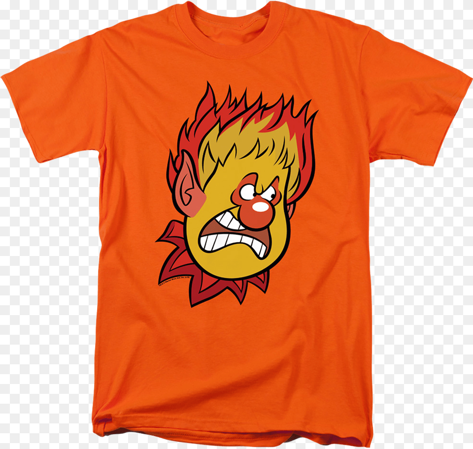 Heat Miser The Year Without A Santa Claus T Shirt Heat Miser Shirt, Clothing, T-shirt, Face, Head Png Image