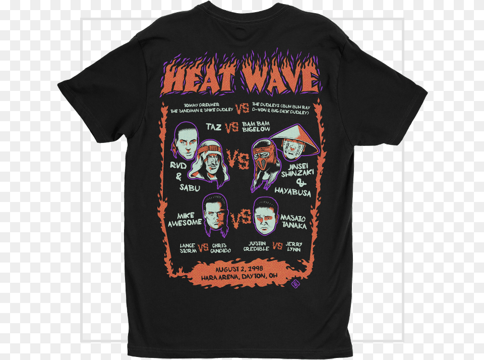 Heat Wave 9839 Event Package Ecw Heatwave 98 Shirt, Clothing, T-shirt, Person, Face Free Transparent Png