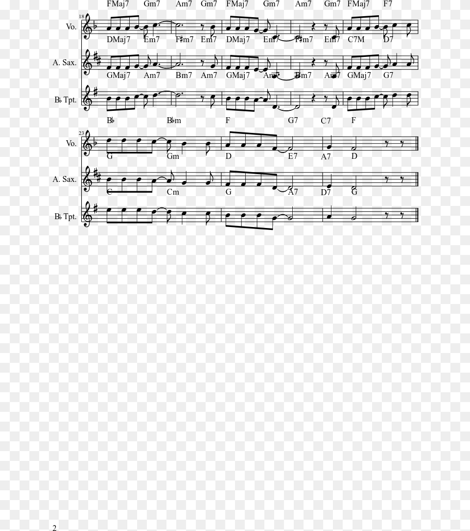 Heat Wave Sheet Music 2 Of 2 Pages, Gray Free Png