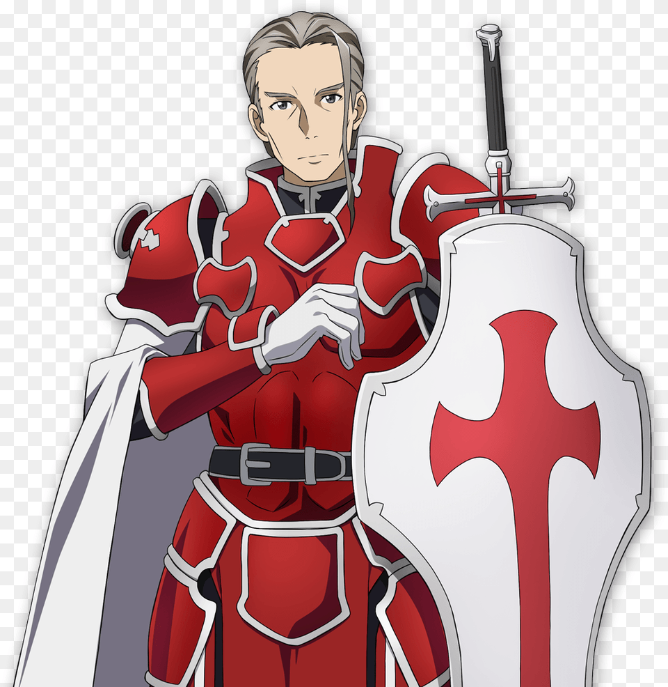 Heathcliff Sao Sword Art Online Knight Warriors Heathcliff Sword Art Online, Person, Weapon, Face, Head Free Png