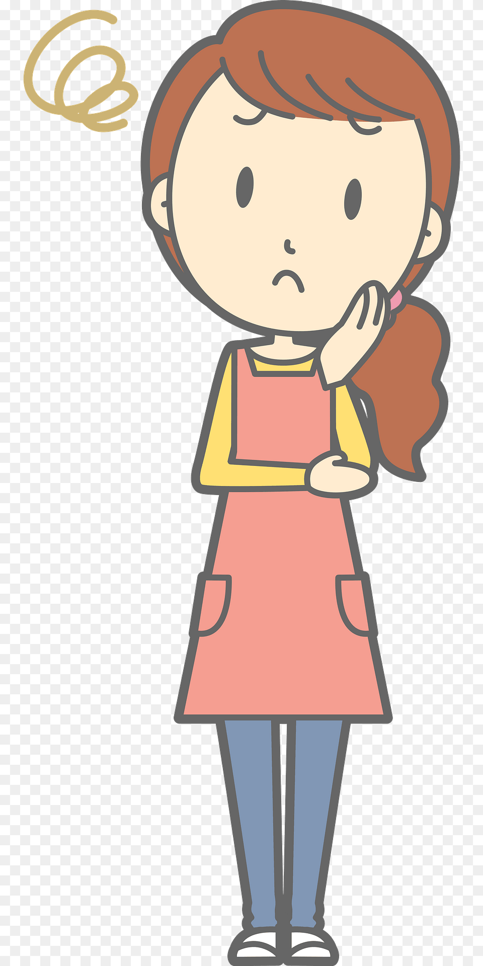 Heather Troubled Woman Clipart, Clothing, Coat, Person, Book Png