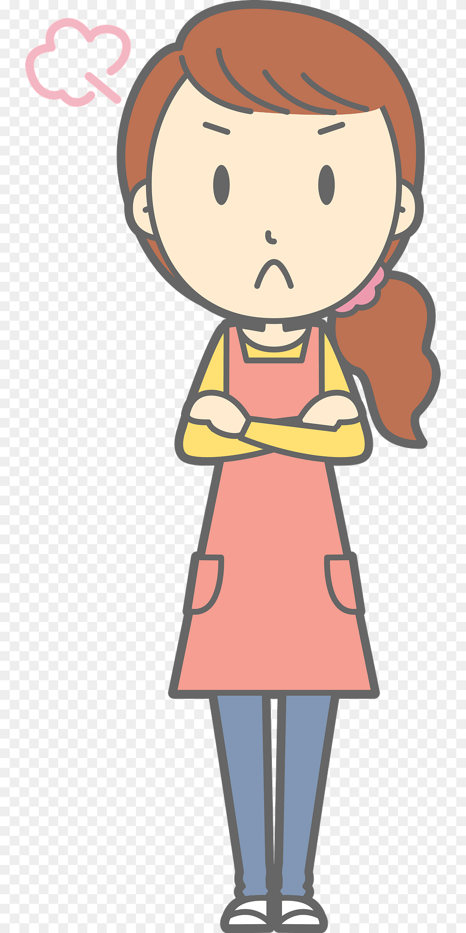 Heather Woman Is Angry Clipart, Clothing, Coat, Person, Book Free Png