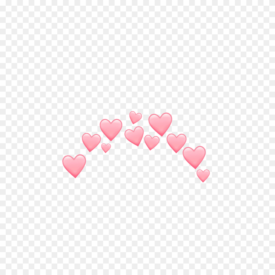 Heats Rose Pink Headcrown Crown Heartcrown Tumblr Trends Light Purple Heart Emoji, Symbol Png