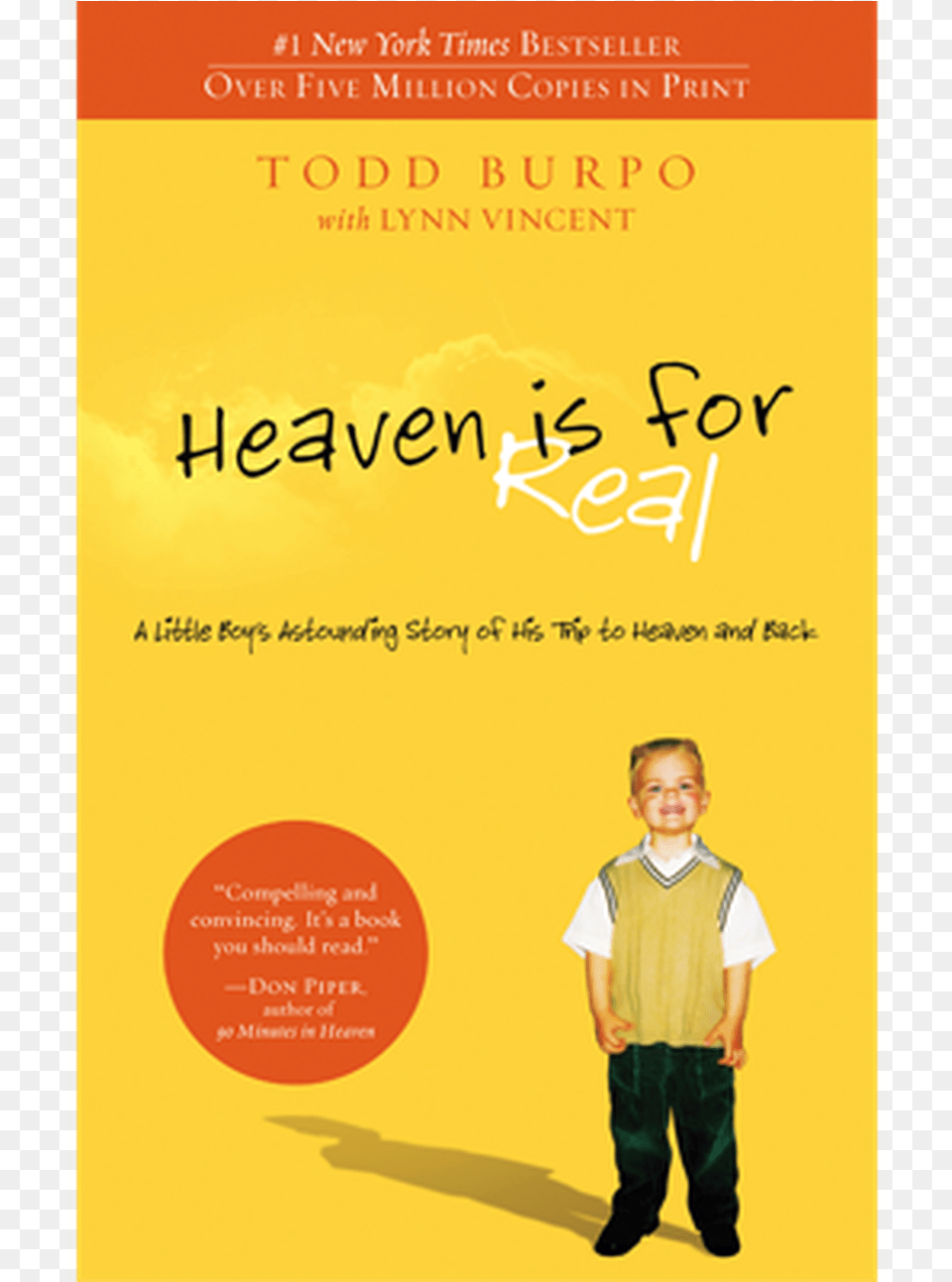 Heaven Is For Real Book, Advertisement, Poster, Person, Male Free Png Download