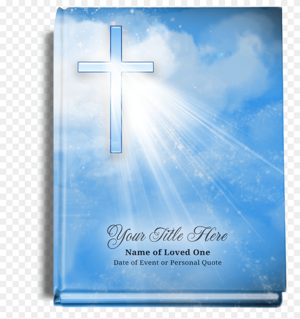 Heaven Perfect Bind Memorial Funeral Guest Book Christian Cross, Symbol Png Image