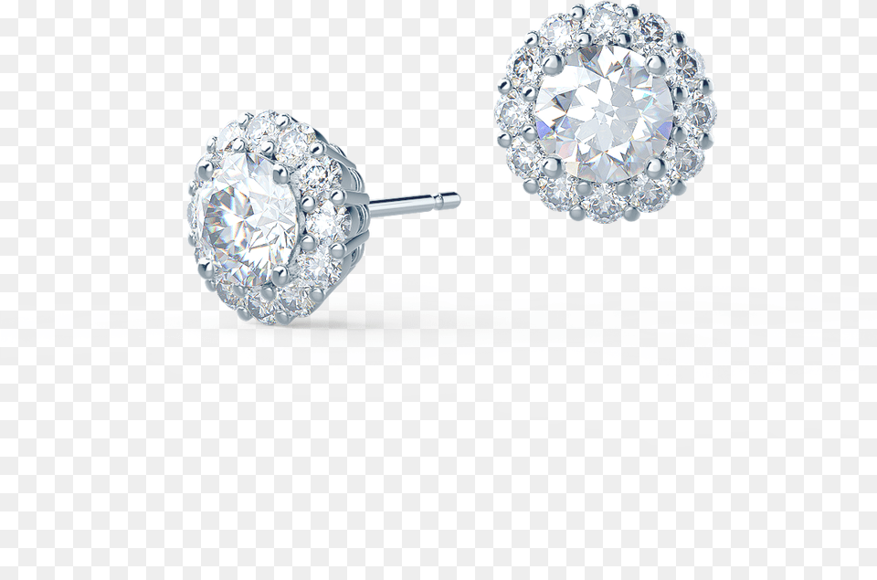 Heavenly Single Halo Studs By Ada Diamonds Brilliant, Accessories, Diamond, Earring, Gemstone Png