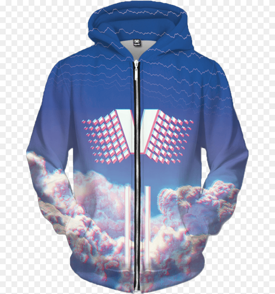 Heavens Gate Zip Up Hoodie Lets Get Weird Collection, Clothing, Coat, Jacket, Knitwear Png