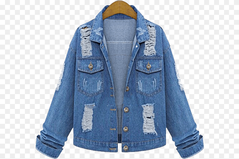 Heavily Distressed Denim Jacket Classy Womens Jean Jackets, Clothing, Coat, Jeans, Pants Free Png Download