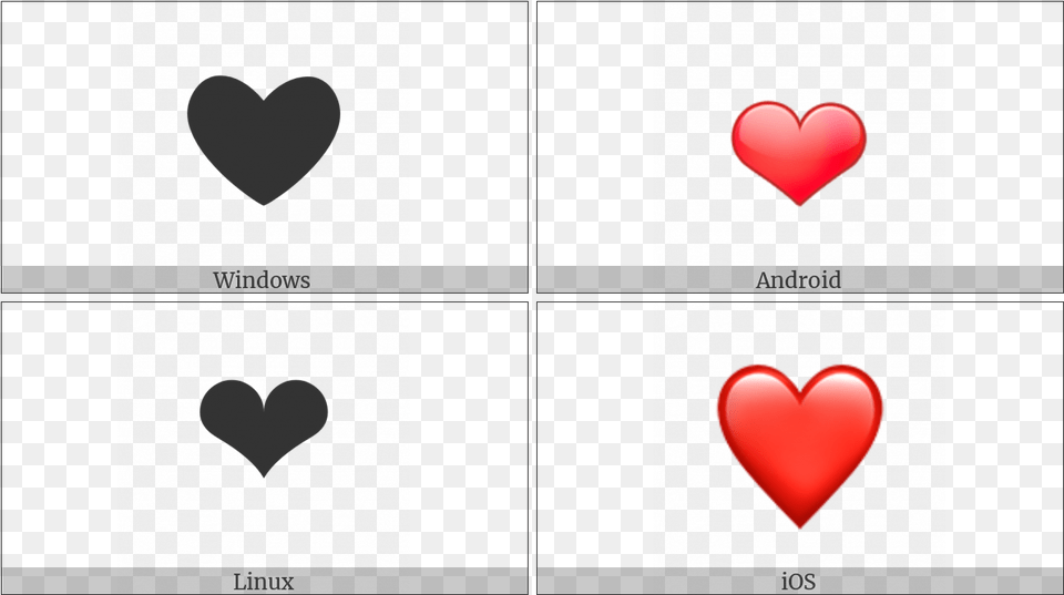 Heavy Black Heart On Various Operating Systems Android Free Png Download