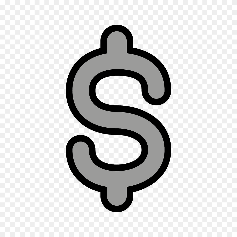 Heavy Dollar Sign Emoji Clipart, Symbol, Text, Number, Electronics Png Image