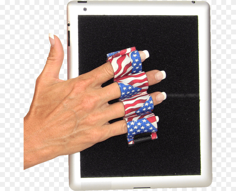Heavy Duty 4 Loop Grip For Ipad Or Large Tablet Tablet Computer, Body Part, Finger, Hand, Person Png Image