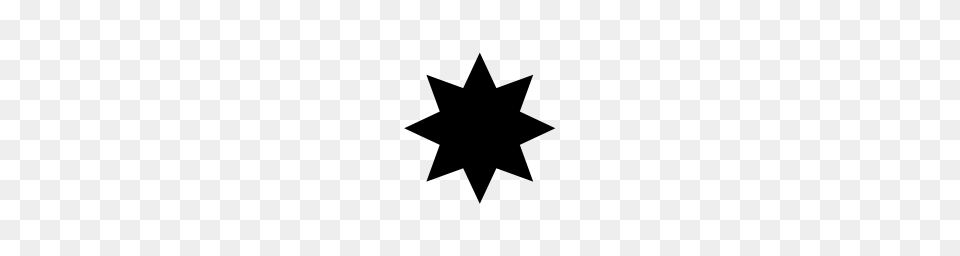 Heavy Eight Pointed Rectilinear Black Star Unicode Character U, Gray Png Image