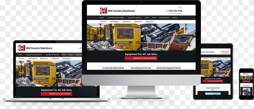 Heavy Equipment Website Design Responsive Website Design Iphone, File, Webpage, Phone, Mobile Phone Free Png