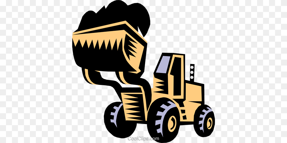 Heavy Equipmentfront End Loader Royalty Vector Clip Art, Machine, Wheel, Bulldozer Free Png