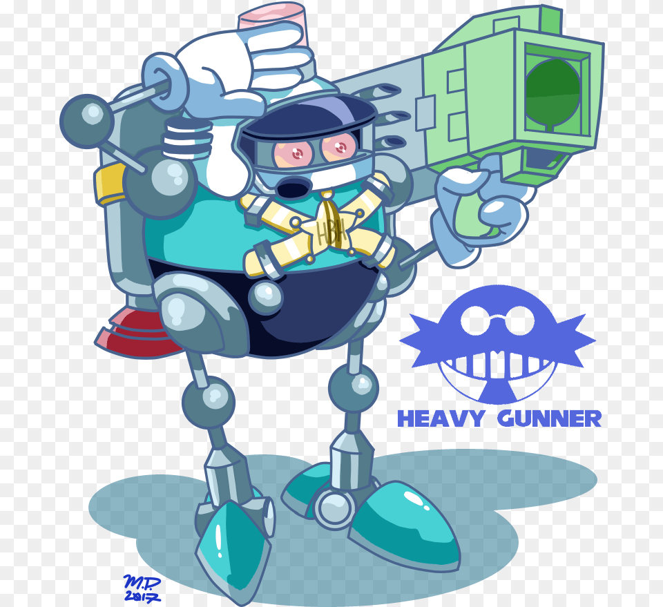 Heavy Gunner Cartoon, Art, Graphics, Robot, Bulldozer Png Image