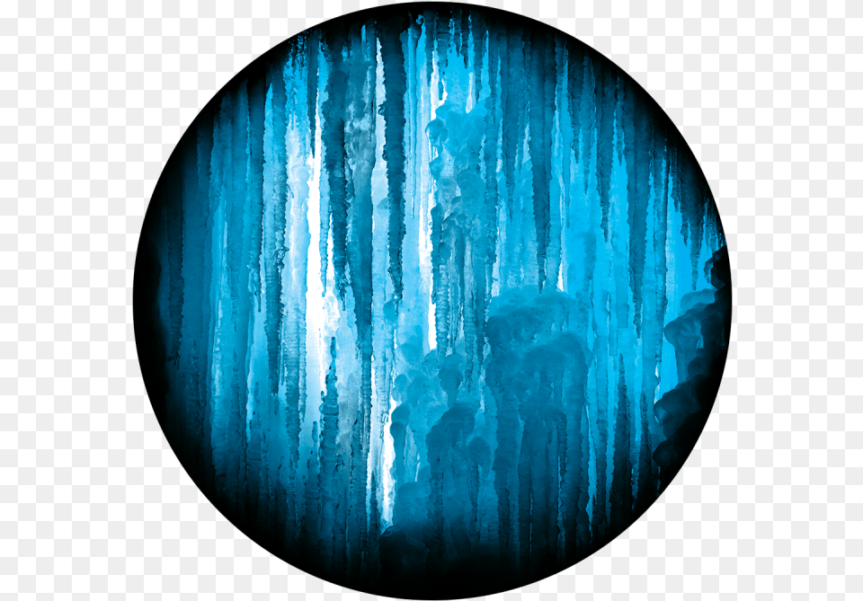 Heavy Icicle Covering Cave Gobo, Ice, Nature, Outdoors, Winter Png Image