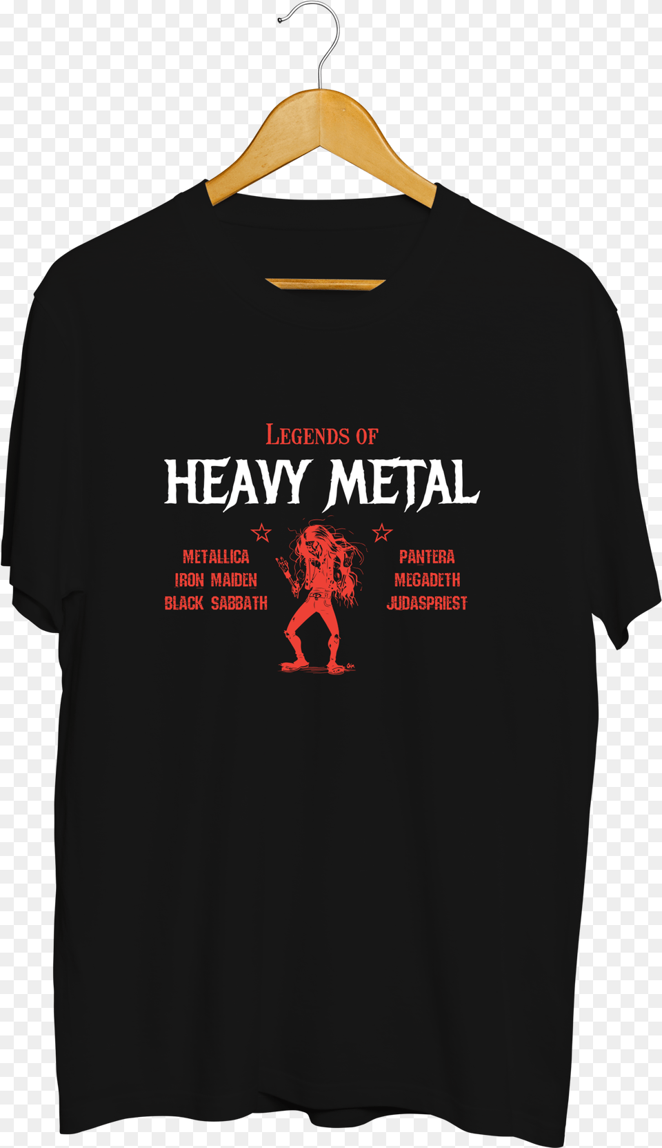 Heavy Metal Black Legends T Shirts Design T Shirt, Clothing, T-shirt, Adult, Male Free Png Download