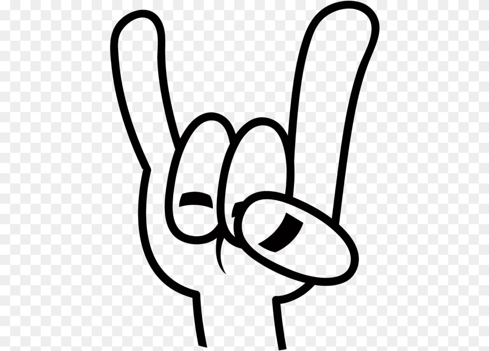 Heavy Metal Horns Hand, Knot Free Png