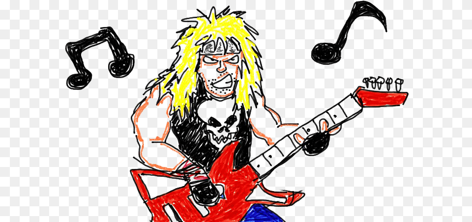 Heavy Metal Image Heavy Metal Rocker Cartoon, Musical Instrument, Guitar, Adult, Person Png
