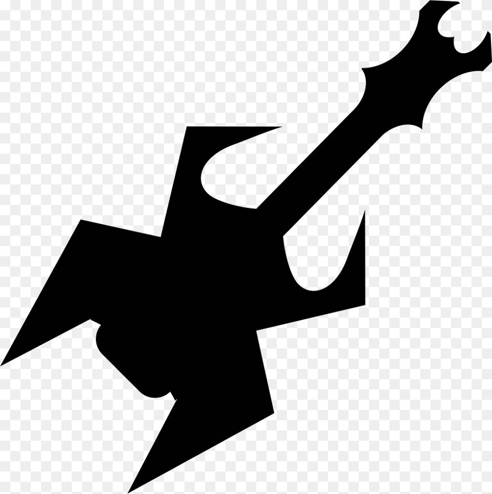 Heavy Metal Sharpen Guitar Like An Insect Metal Music Clipart, Stencil, Weapon, Person Free Png