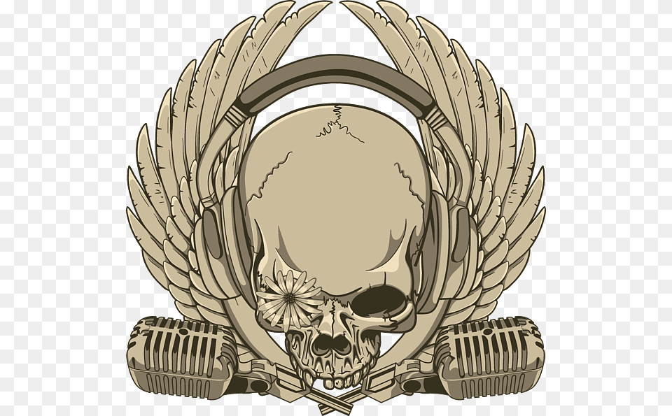 Heavy Metal Skull, Emblem, Symbol Free Png