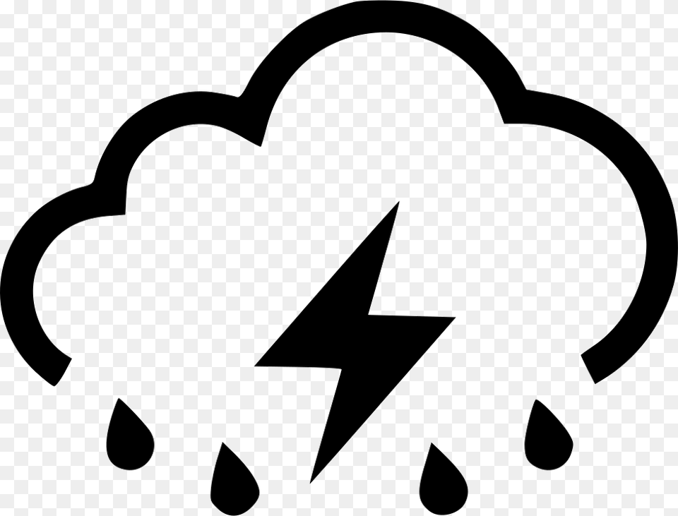 Heavy Rain Storm Icon Stencil, Symbol Free Png Download