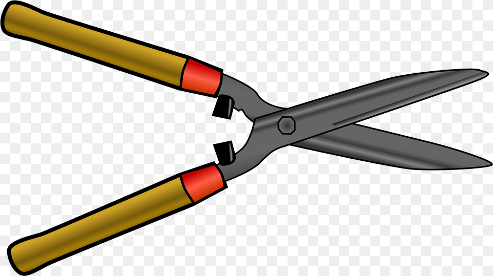 Hedge Trim Garden Tools Clip Art, Blade, Weapon, Scissors, Shears Png Image