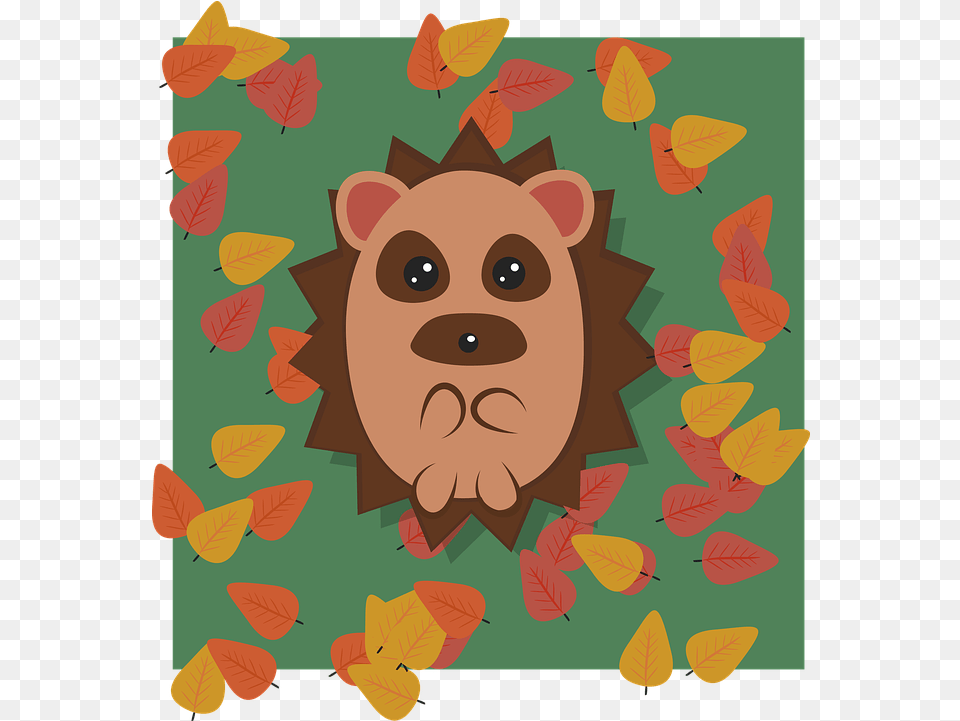 Hedgehog Animal Cute Image On Pixabay Cartoon, Leaf, Plant, Bear, Mammal Free Transparent Png