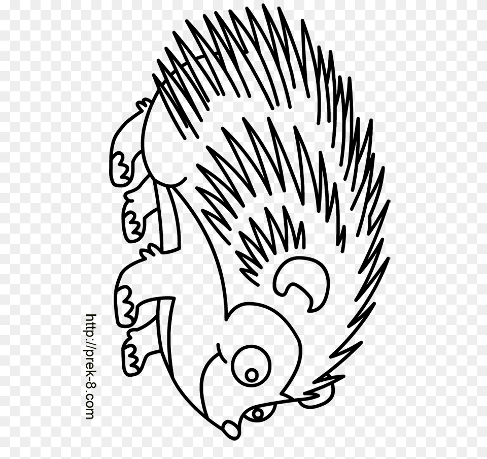 Hedgehog Clipart Black And White Free Png