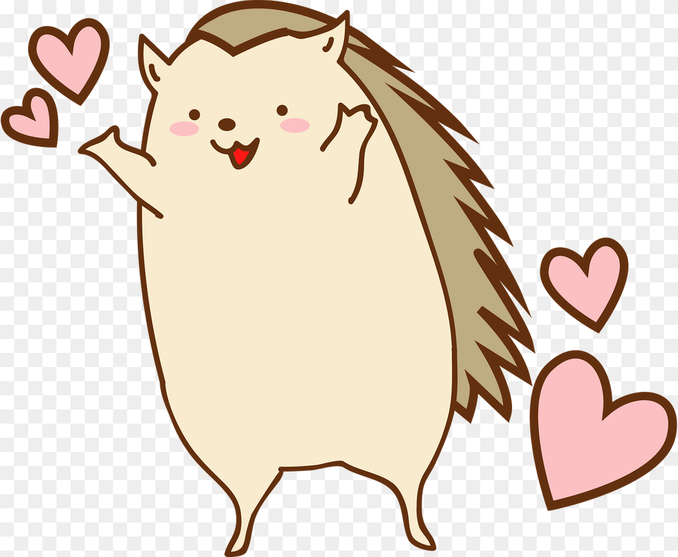 Hedgehog In Love Clipart, Animal, Kangaroo, Mammal Png Image