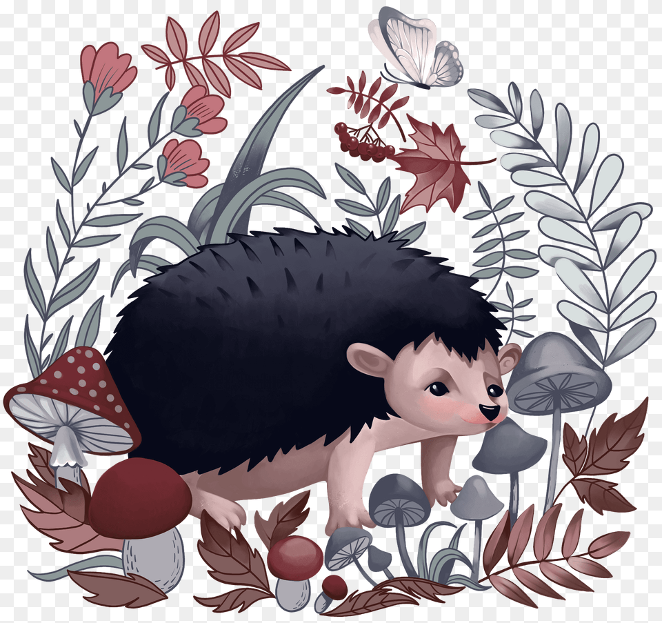 Hedgehog In The Forest Clipart, Animal, Fish, Sea Life, Shark Free Png