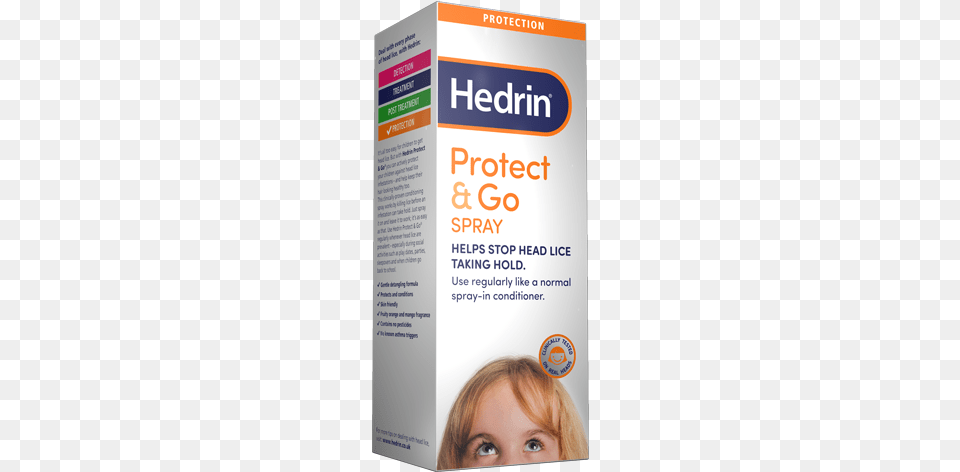 Hedrin Protect And Go Spray, Advertisement, Poster, Child, Female Free Png Download