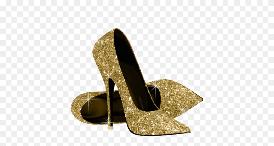 Heel And Vectors For Download Dlpngcom Gold Glitter High Heels, Clothing, Footwear, High Heel, Sandal Free Transparent Png