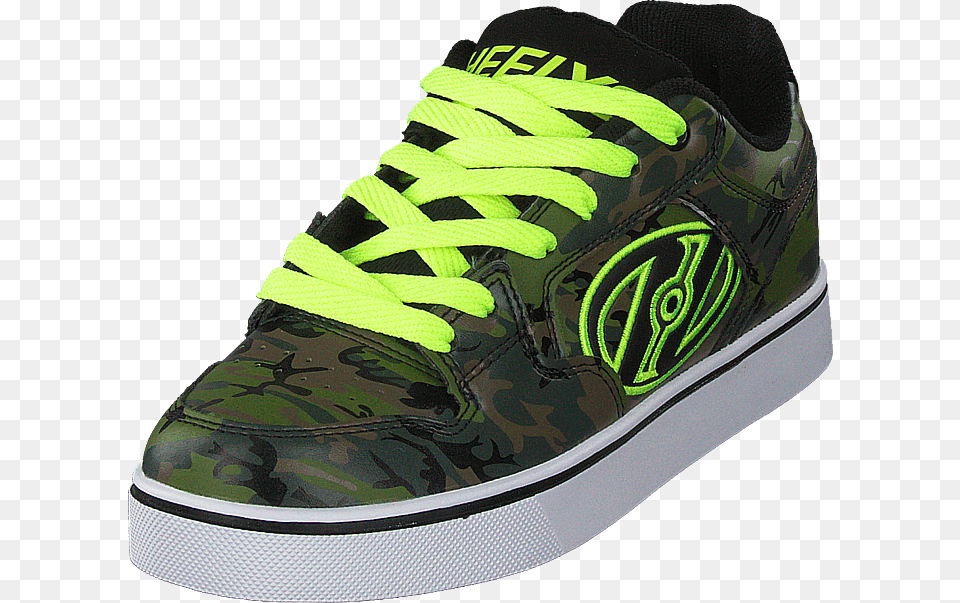 Heelys Motion Plus Green Camobright Yellow Heelys Camo, Clothing, Footwear, Shoe, Sneaker Png