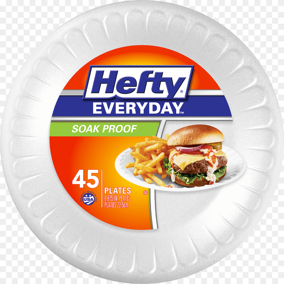 Hefty Foam Plates, Burger, Food, Lunch, Meal Free Png Download