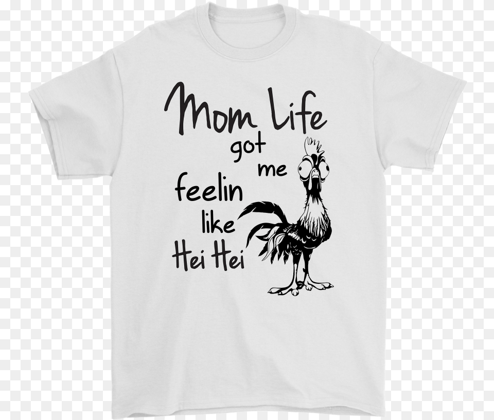 Hei Hei Moana Black And White Clipart Images Mom Life Hei Hei, Clothing, T-shirt, Shirt, Animal Png