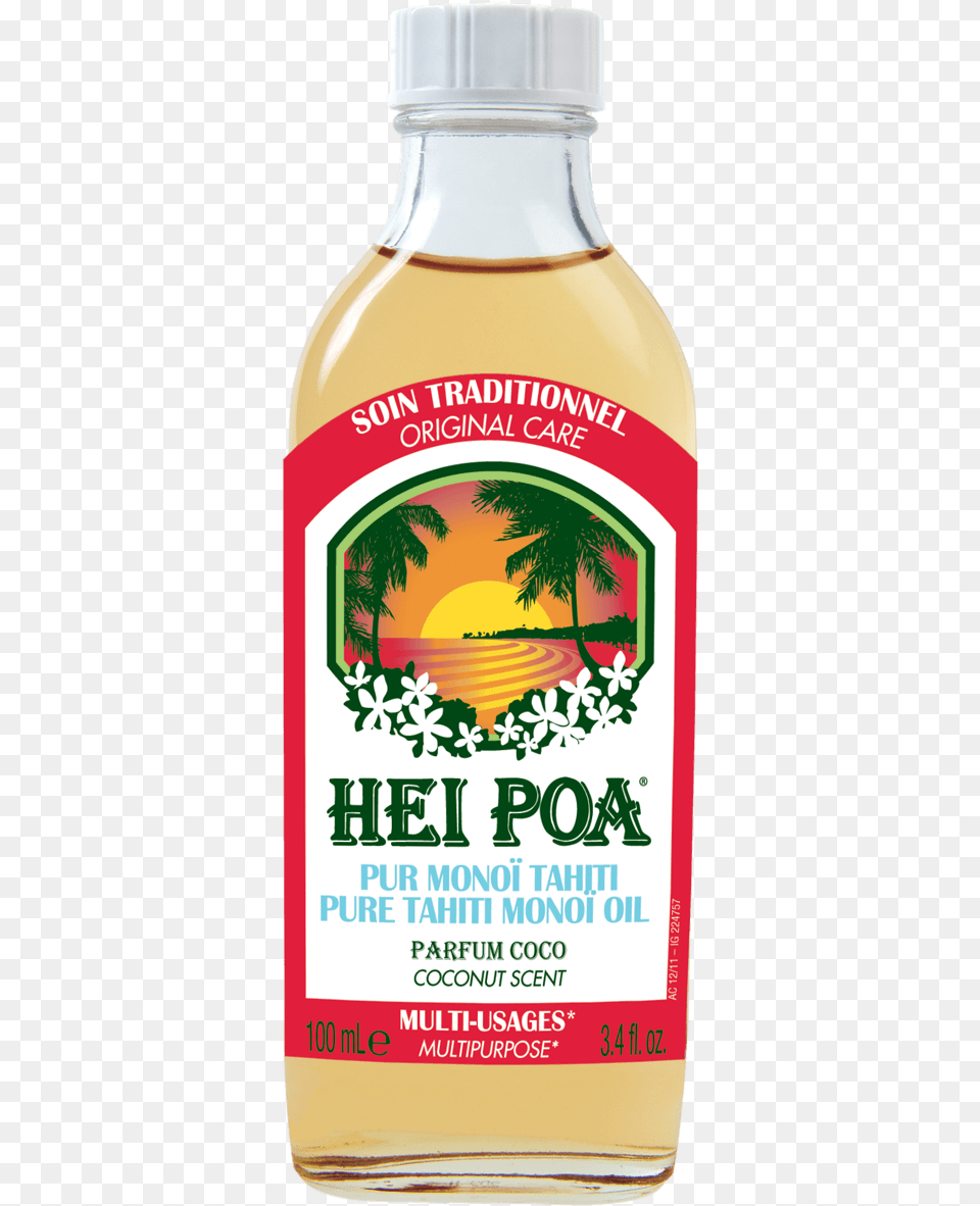 Hei Poa Monoi Coconut Scent Hei Poa Pure, Food, Seasoning, Syrup, Bottle Free Png
