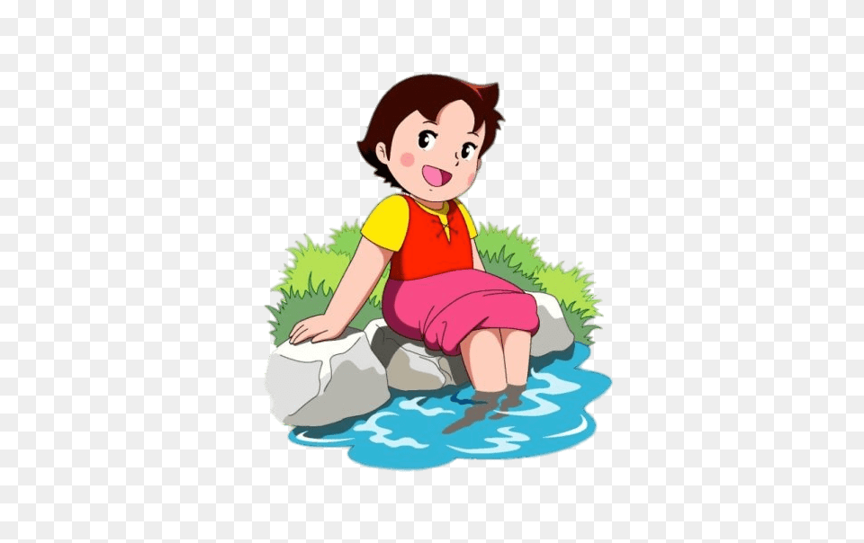 Heidi Feet In Water, Baby, Person, Cartoon, Face Free Png