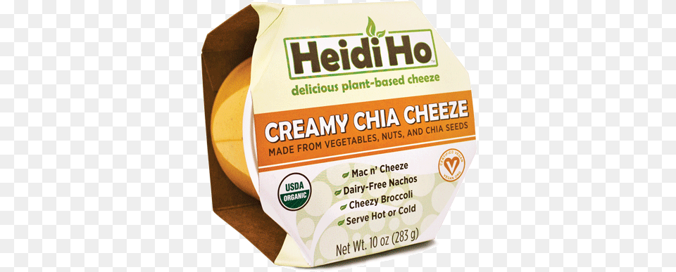 Heidi Ho Plant Based Creamy Chia Cheeze Heidi Ho Chia Cheeze Smoky 10 Oz Tub, Food, Box, Cardboard, Carton Free Png