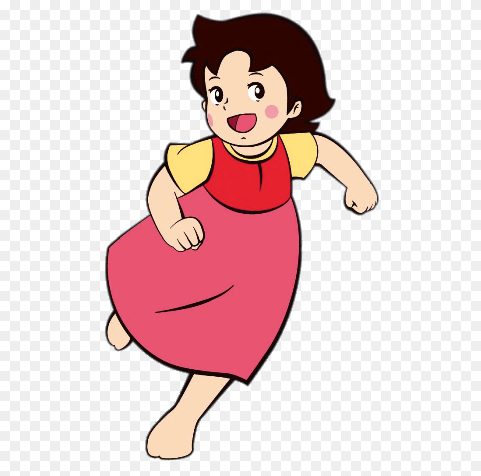 Heidi Running, Baby, Cartoon, Person, Face Free Png