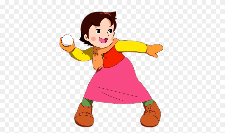 Heidi Throwing Snowball, Baby, Cartoon, Person, Face Free Png