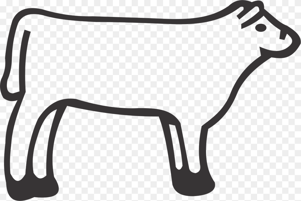 Heifer Steer, Stencil, Livestock, Smoke Pipe, Animal Png Image