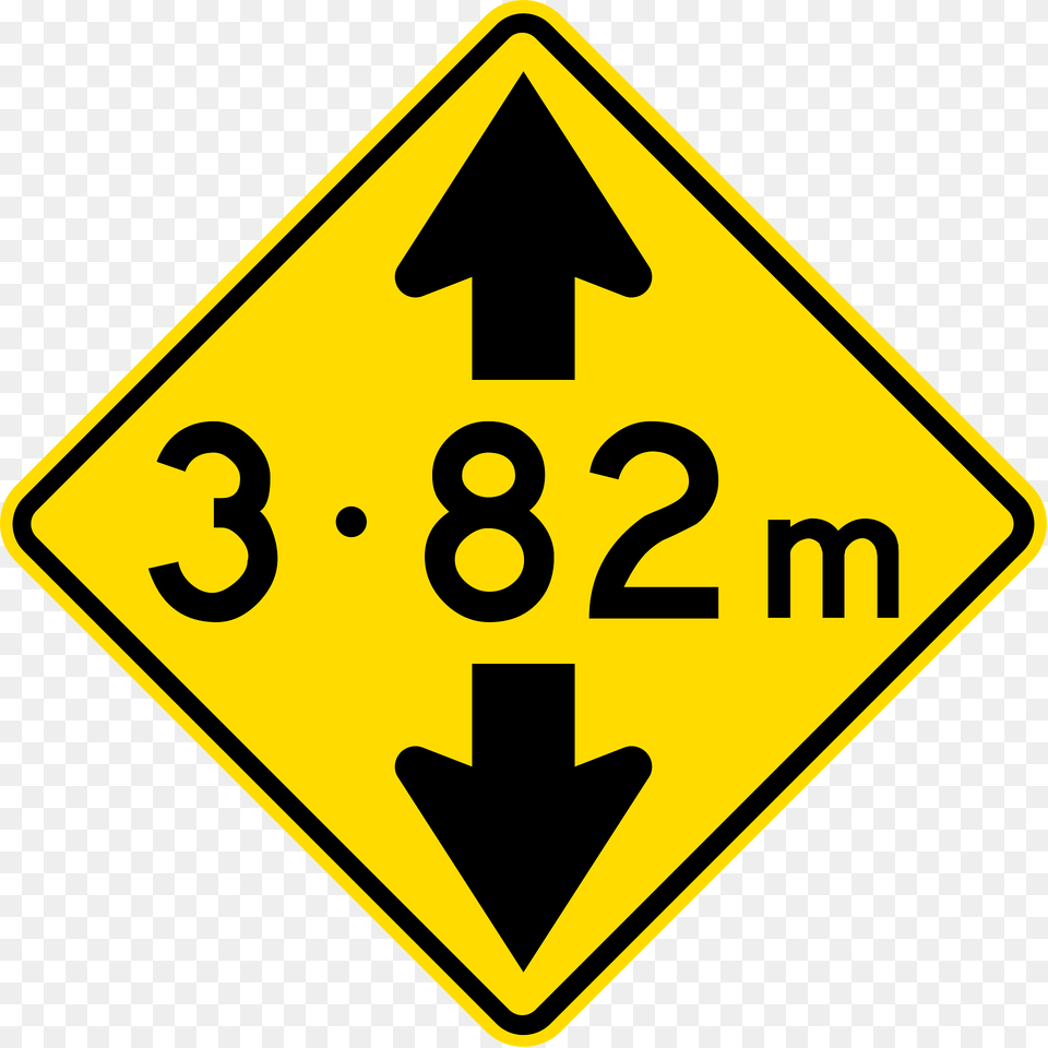 Height Restriction Ahead Sign In New Zealand Clipart, Symbol, Road Sign Free Png Download