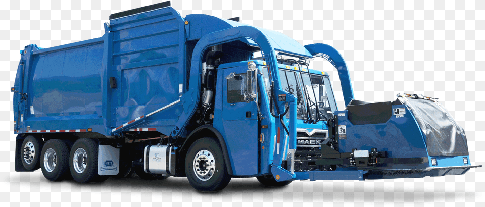 Heil Automated Front Load Garbage Truck Garbage Truck, Transportation, Vehicle, Machine, Wheel Free Png