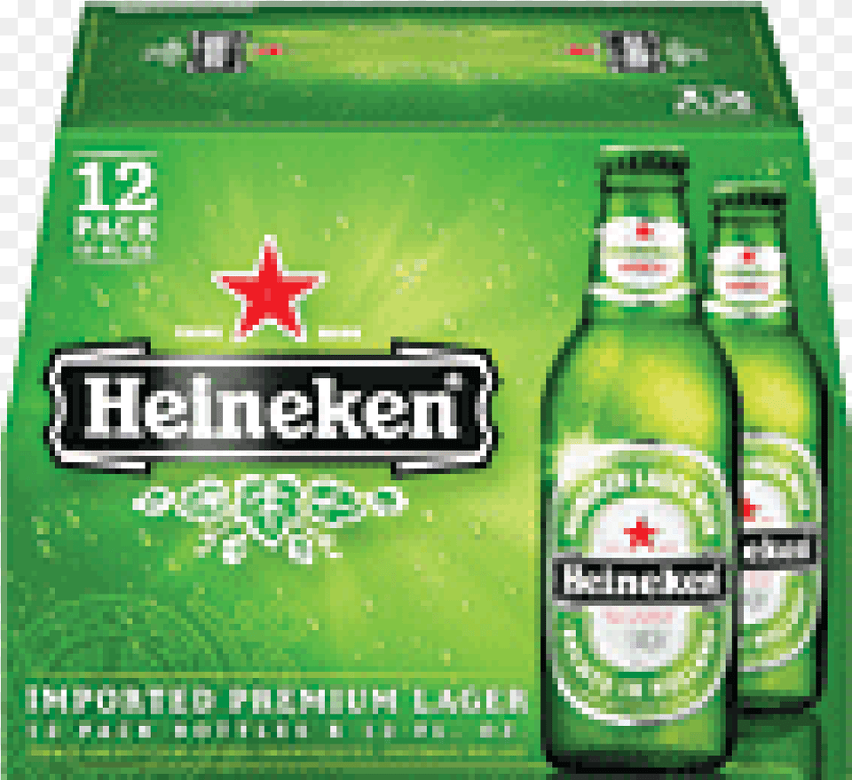 Heineken 12 Pk Bottles, Alcohol, Beer, Beer Bottle, Beverage Png Image