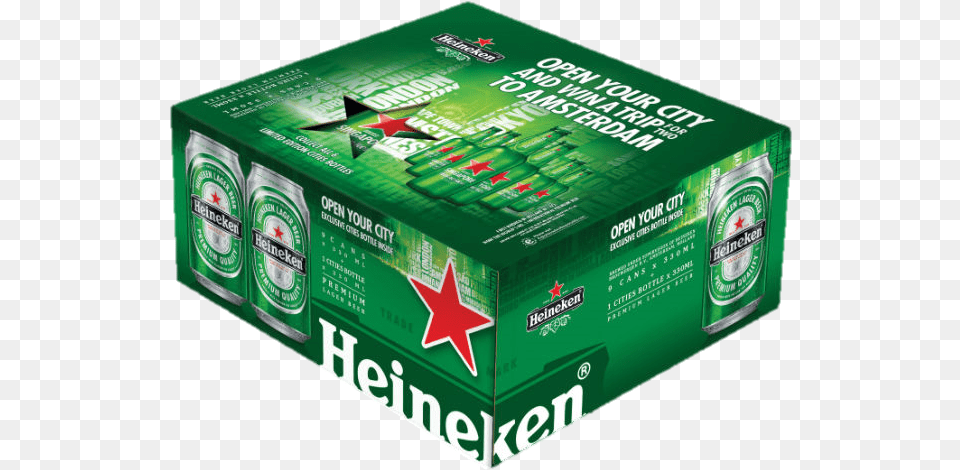 Heineken 24 Cans, Alcohol, Beer, Beverage, Lager Png Image