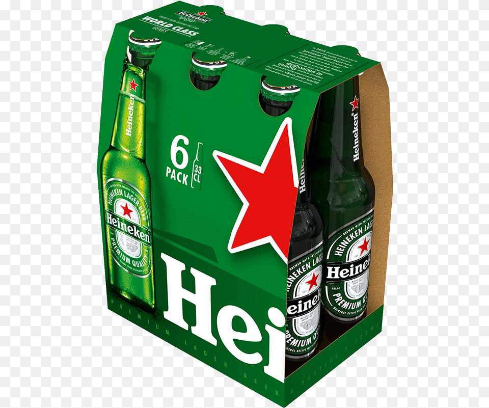 Heineken 6 Pack, Alcohol, Beer, Beer Bottle, Beverage Free Transparent Png