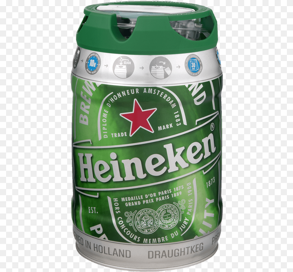 Heineken Beer 1 Ct Heineken Mini Keg, Alcohol, Barrel, Beverage, Can Free Transparent Png