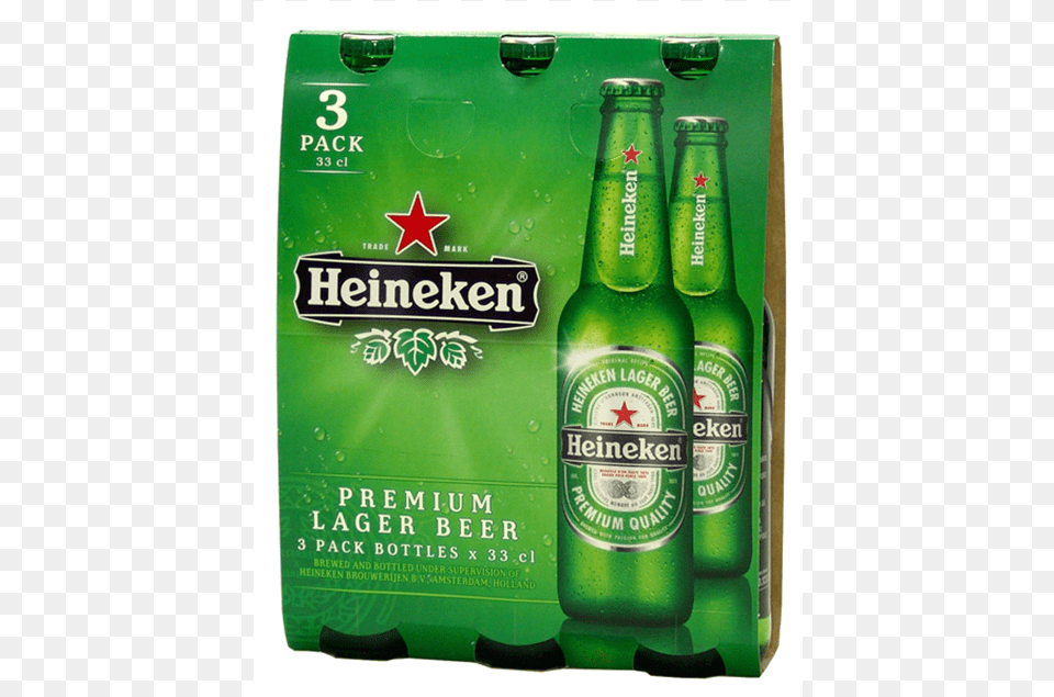 Heineken Beer 500ml, Alcohol, Beer Bottle, Beverage, Bottle Free Transparent Png