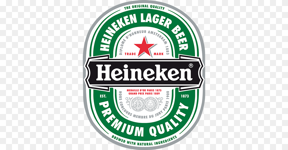 Heineken Beer Label Logo Heineken, Alcohol, Lager, Beverage, Ketchup Free Png Download